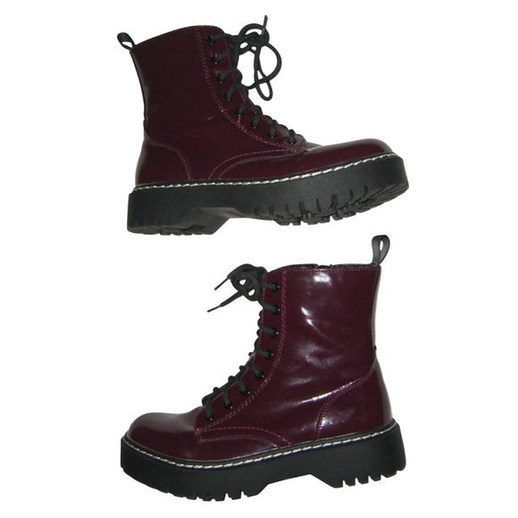 Sincerely Jules Boots Combat Glossy Grunge Goth alt egirl Punk Harley 90s Bratz - Picture 3 of 16